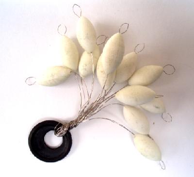 Perles flottantes ovales 14 x 7mm Glossy Yuki (x6)